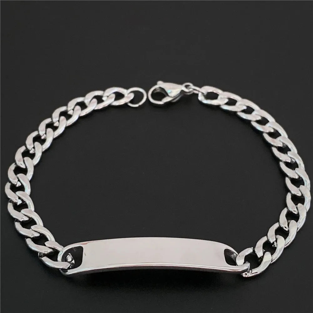 Custom Engraved Cuban Link Bracelet