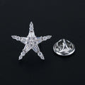 Crystal Hexagram Tie Pin — Multi-Use Lapel & Hijab Pins