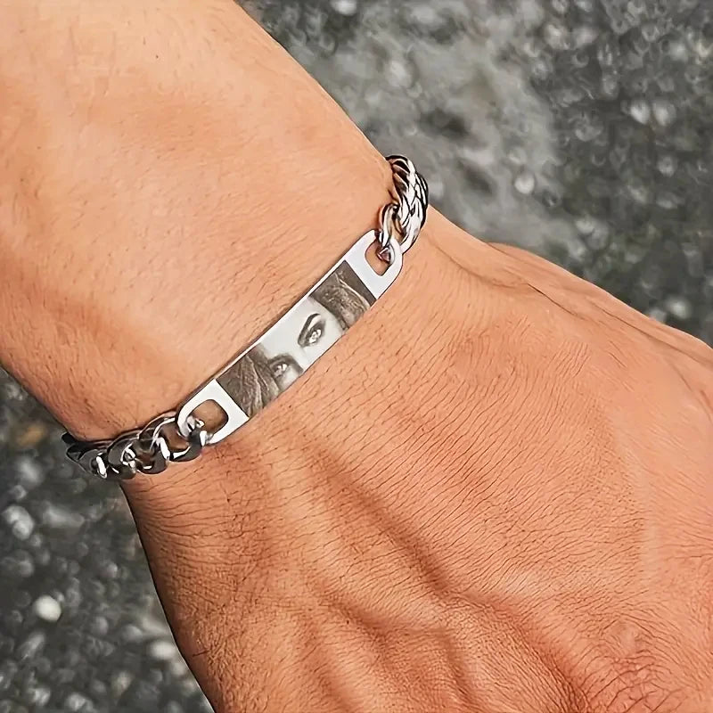 Custom Engraved Cuban Link Bracelet