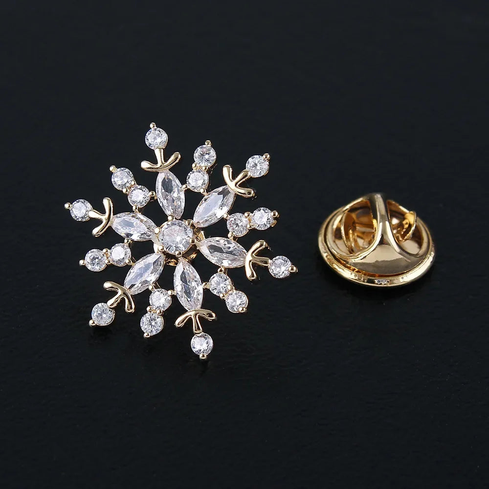 Crystal Hexagram Tie Pin — Multi-Use Lapel & Hijab Pins