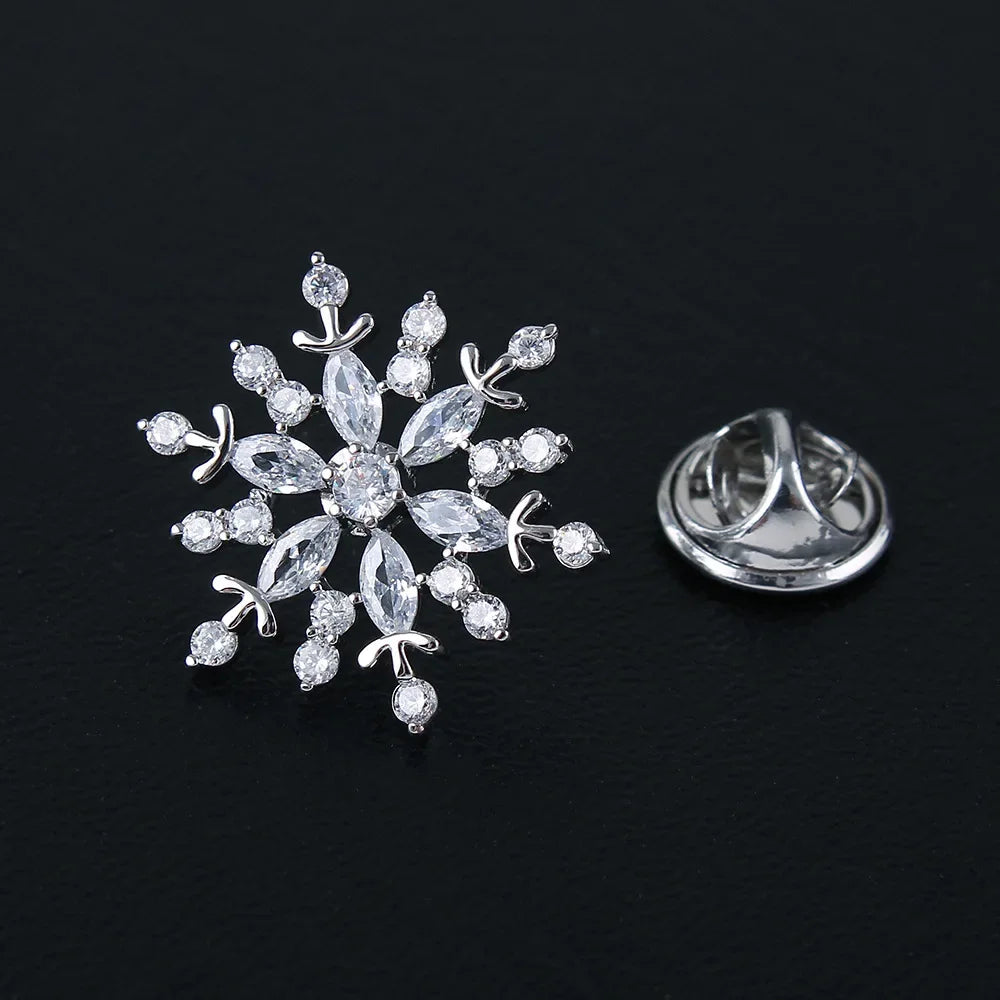 Crystal Hexagram Tie Pin — Multi-Use Lapel & Hijab Pins