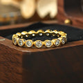 14K Gold Eternity Lovers Lab Diamond Ring Wedding Band